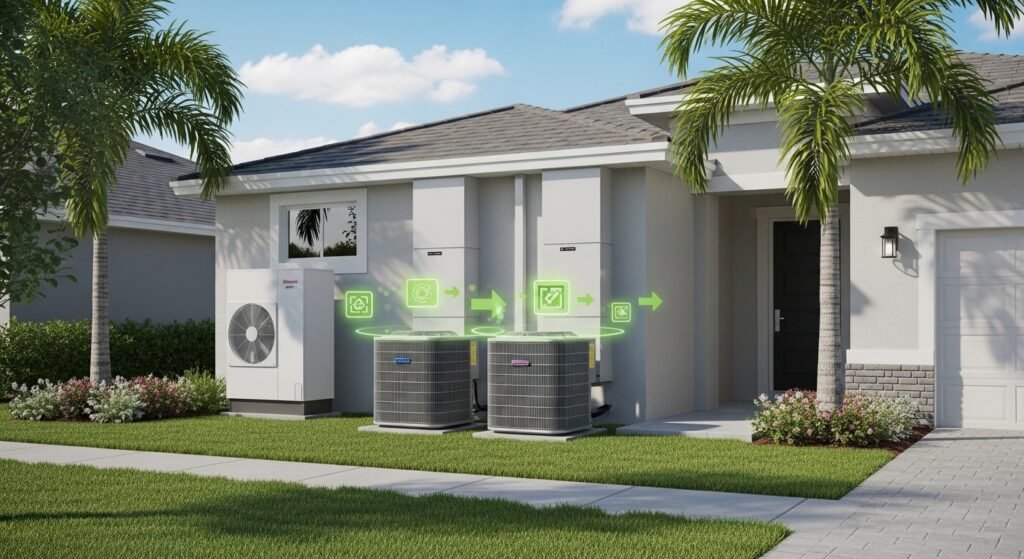 Energy-efficient HVAC system eligible for Florida HVAC rebates 2026